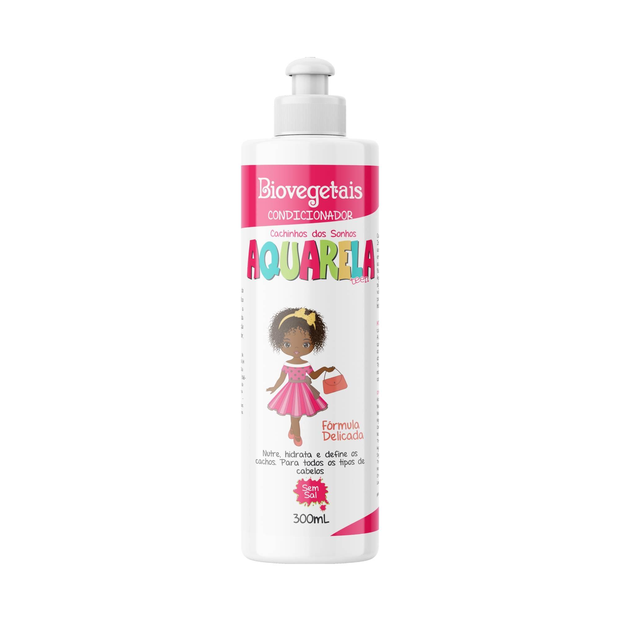 Condicionador Aquarela Teen Cachinhos dos Sonhos Biovegetais - 300ml - Trihair Cosméticos